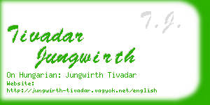 tivadar jungwirth business card
